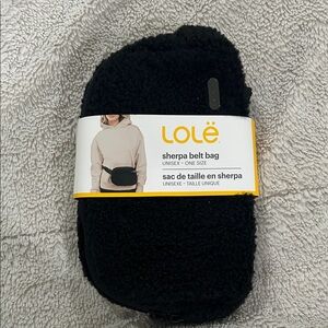 Lole Black Sherpa Belt Bag